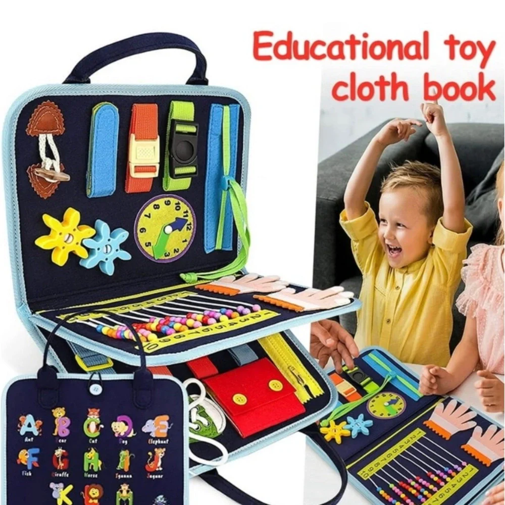 BUTORY Kids Busy Board Early Educational Activity Board For Children Age 3+